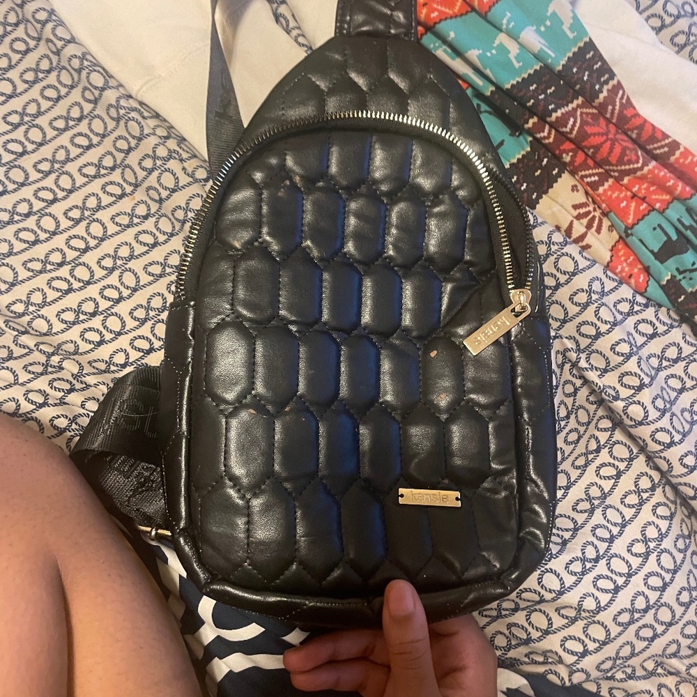 Kensie Backpack Mini Black Alligator Skin Like Womans Backpack Bag